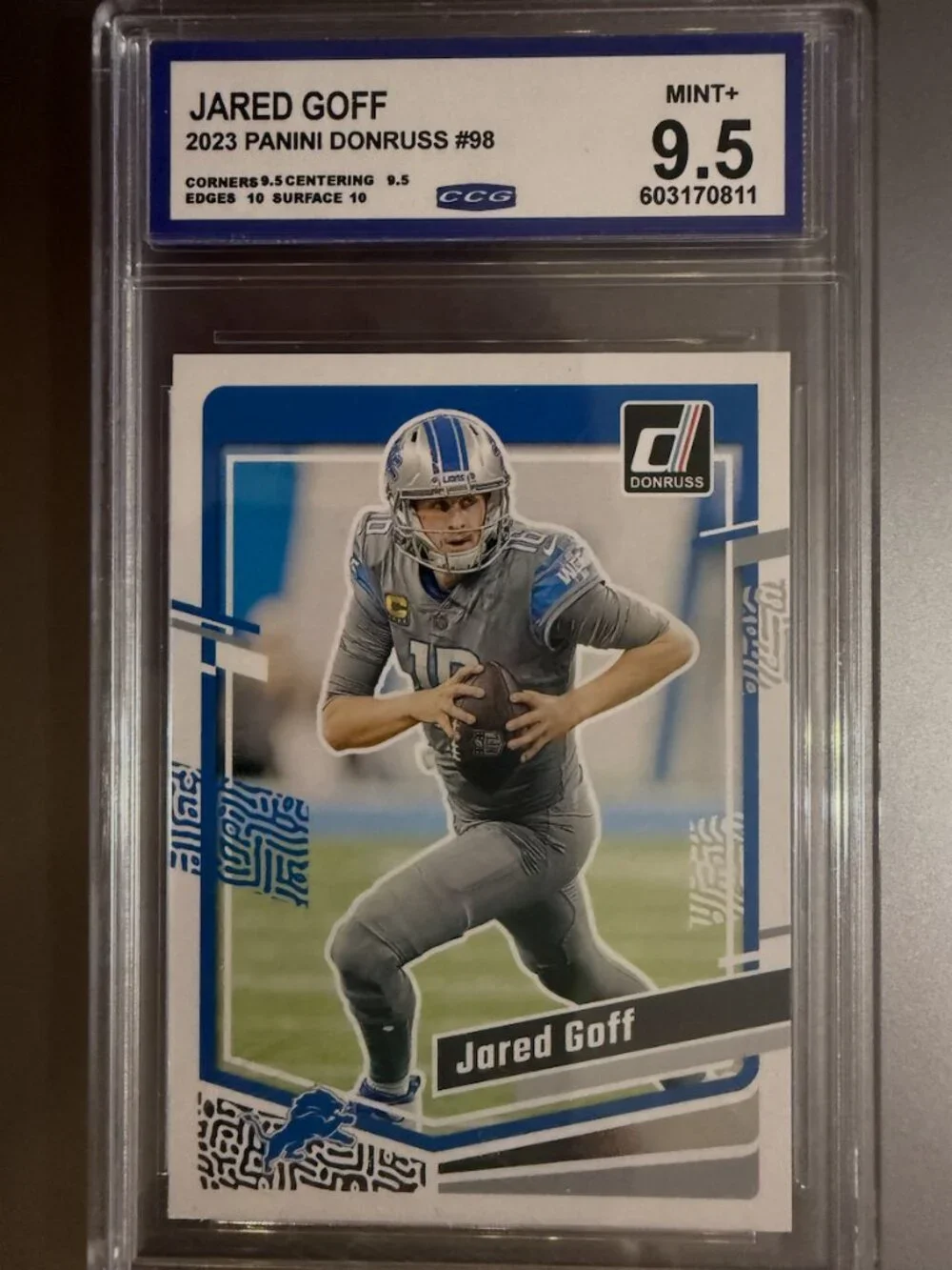 Jared Goff #98 | 2023 Panini Donruss | CCG 9.5